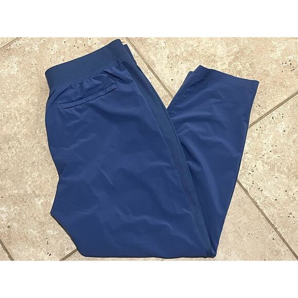 Athleta Endless High Rise Blue Travel Pants Women's Size 12 EUC NICE - Picture 3 of 5